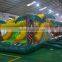 Hot selling plam obstacle green inflatable obstacle course for kids