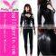 Sex Leather Jumpsuits For Women Long Sleeve Sexy Jumpsuit Black Leather Catsuit