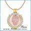 Dubai gold plating fashion jewelry wholesale crystal skull pendant necklace