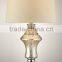 2015 NEW product glass guest room table lamp with metal base UL CUL CE ROHS