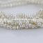 6mm A potato normal quality real freshwater natural white pearl strand