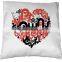 High quality polyester peach skin full white sublimation pillow case