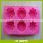 6 Flowers Silicone Muffin Cups Handmade Soap Molds Biscuit Chocolate Ice Cake Baking Mold Cake Pan