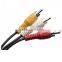 Original Xiaomi AV Cable 3.5mm to RCA 1.5m Black Audio Video Cable for Xiaomi Mi TV Box 3