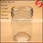 280ml round clear glass jar with golden screw cap