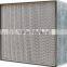 Industrial chinese supplier Box Type filter separator hepa air filter with galvanized steel frame