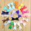 fashion 7cm soft chiffon grosgrain ribbon bows for baby girls