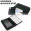 2016 High sale custom leather notebook calculator with pen