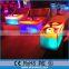 battery rechargeable led art liquid bar table,high end liquid restaurant dinning table