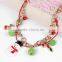 Top selling amazon Christmas jewelry epoxy with alloy gold chain 2016 snowman pendant necklace