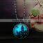 New 2016 winter Christmas gift for childern jewelry beads chian glow in the dark city photo pendant hot necklace 2016