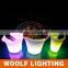 Plastic Outdoor Garden Decor Rechargeable LED Ice Bucket