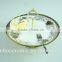 One tier cake stand ceramic white and gold design electroplated factory cheap price