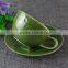 wholesale cheap ceramic green color ceramic cups and plates