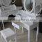 Home Furniture Elegant White Dresser Set With Mirrors And Stool Simple European Style Bedroom Furniture YD-B-1Item 80*40*135cm