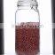 Set 5 Clear Eco-friendly Square Glass Storage Jars with Clip Locking Lid