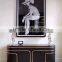 Home Furniture Modern Style Mdf Black Cabinets With Stainless Steel