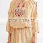 Boho Clothing Colorful Floral Embroidery Designs Mini Dress Swimwear Cover up 2016 HSD5839