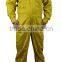 yellow EN11612 100%cotton fire retardant coverall for oil and gas industry