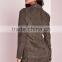 New Arrival Lady Khaki Faux Suede Office Uniform Blazer