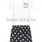 Custom Slogan Print Women PJ Set 100%Cotton Soft Baggy Pajamas Set Short Sleeve Top With Shorts Pyjama