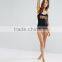 2017 MGOO One Piece Swimwear White Piping Scoop Neck Custom Gold Foil Print Swimsuit With RVCA Neoprene Logo