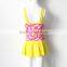 stars one piece yellow swimwear