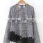 Runwaylover EY2378B Ladies 2017 Fashion Lace Splice Plaid Blouse