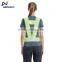 High visibility reflective LED fluorescent orange safety vest