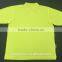 Hi vis yellow basic safety short sleeve rib collar high quality day use only protective polo shirt