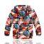 Colourful 2-6years old Outdoor kids duck down jacket with hood for winter