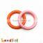 40mm Non-Toxic Multiple Colors Infant Play Circle Plastic Ring Teether
