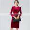 B40996A Fashion 6 colors women casual velvet dress