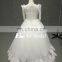 Lovely Off Shoulder Sleeves Custom Made Ivory Lace Flower Girl Dress