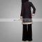 V neck black women blouse OEM survice type wholesale muslim tunics