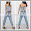  Online Store Korean Fashion Strapless Elastic Soft Washing Denim Jumpsuit Rompers Womens Apparel NT6352