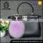 Fashion style colours 13cm fur pom pom ball keychain