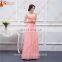 Blush Pink Bridesmaid Dress 2016 Chiffon A-line Maid of Honor Dresses Long