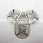 Souvenir gifts iron made offset printed lapel pin with epoxy dome