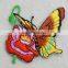 2017 new spring style flower and butterfly embriodery applique
