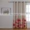 Wholesale Decorative Custom printed faux linen blackout curtain with grommets