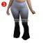 Streetwear Gradient Women Elastic Wide Leg Flare Pants Leggings High Waist Trousers Draped Jogger Pants Sweatpants
