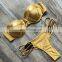 2019 Sexy Blue Gold Stamping Swimsuit Thong Women Bandage Bikini Set Halter Push Up Swimwear Padded Bra Female Bathing Suit