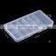 High Quality Small Size 100PCS 500 Half Transparent Plastic Nail Art Tip Empty Storage Nail Tips Box Case Manicure Tool 11 grids