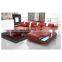 Modern Style Sofas Sectionals Living Room Sofas with LED Light Leather Sofa