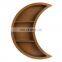 Accept oem odm order custom different color size material crescent moon shape wall mounted shelf