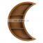 factory direct sale solid wood hanging moon wall mounted shelf display home decor