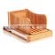Bamboo Bread Slicer Cutting Guide with Stainless Steel Knife Foldable Compact Chopping Cutting Board with Crumb Tray for Bread