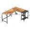 new simple L shaped desk gaming table home office tables wooden metal workstation computer modern office desks with host rack