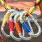 JRSGS Wholesale 25KN Outdoor Carabiner Customized Logo and Color Round Climbing Snap Hook Aluminum Carabiner Hooks S7108TN